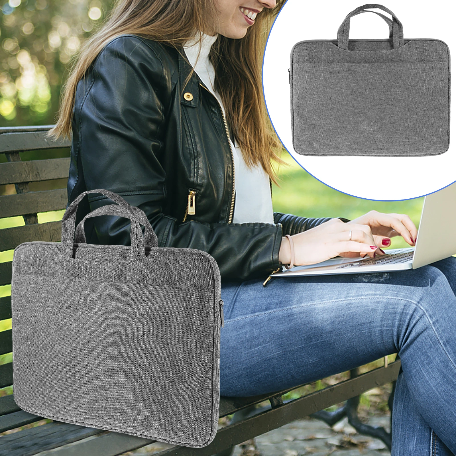 

15 Inch Sleeve Lightweight Multi Layer Protective Computer Bag For Travel Office Daily Use Laptop Tote Case Sleeve Cover Bag For