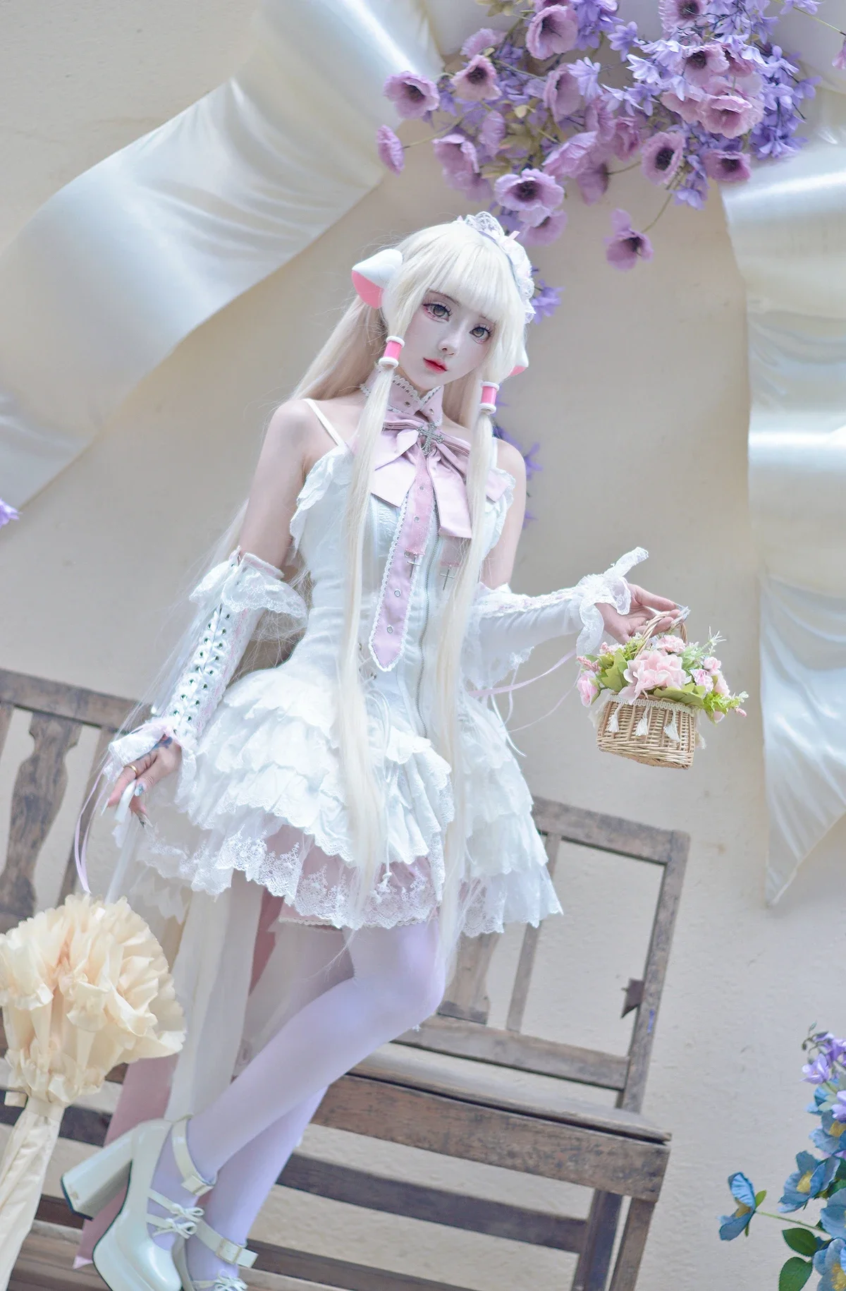 ชุดเดรสสายเดี่ยวสไตล์เจ้าหญิงสำหรับผู้หญิงช่วงฤดูร้อน ดีไซน์หรูหรา ประดับโบว์ผ้าซาตินขนาดใหญ่ ทรงเข้ารูป แต่งลูกไม้ลายก้างปลา สไตล์โลลิต้า บัลเล่ต์