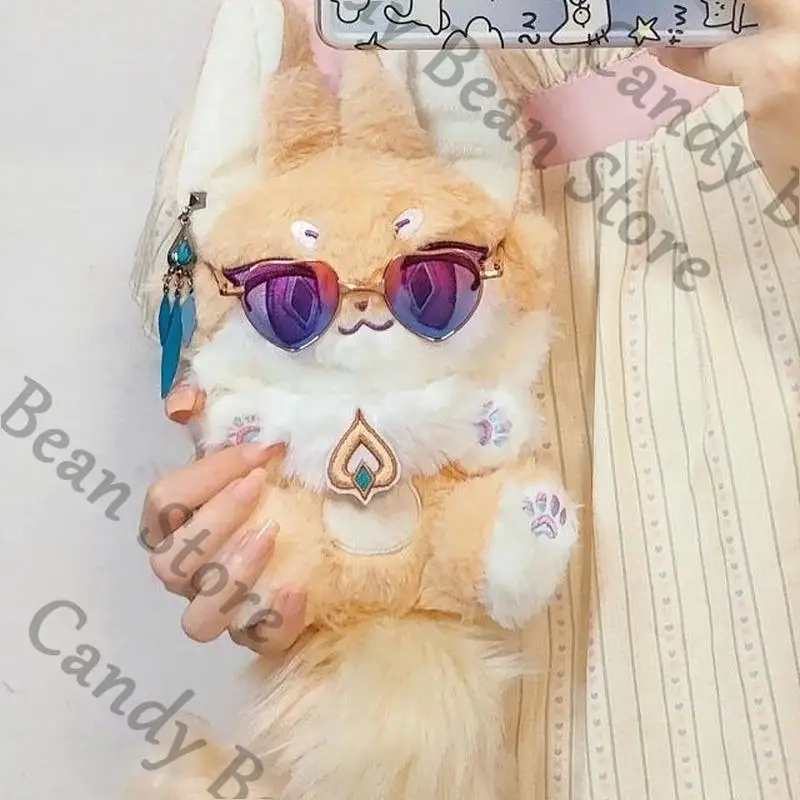 

Anime Honkai: Star Rail Aventurine Cosplay Fluffy Cotton Maumet Cartoon Puppet Have Skeleton Ear Tail Ornament Gift