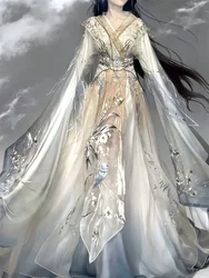 Original Hanfu Ji Yue Yao Guang Improved Wei Jin Style Heavy Industry Xian Hanfu Female Super Xian Xia Female Style New Style WF
