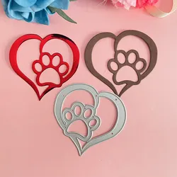heart shape footprint paw decoration die Metal Cutting Dies DIY Scrapbook Paper Cards Embossing Craft Die Cut handmade craft