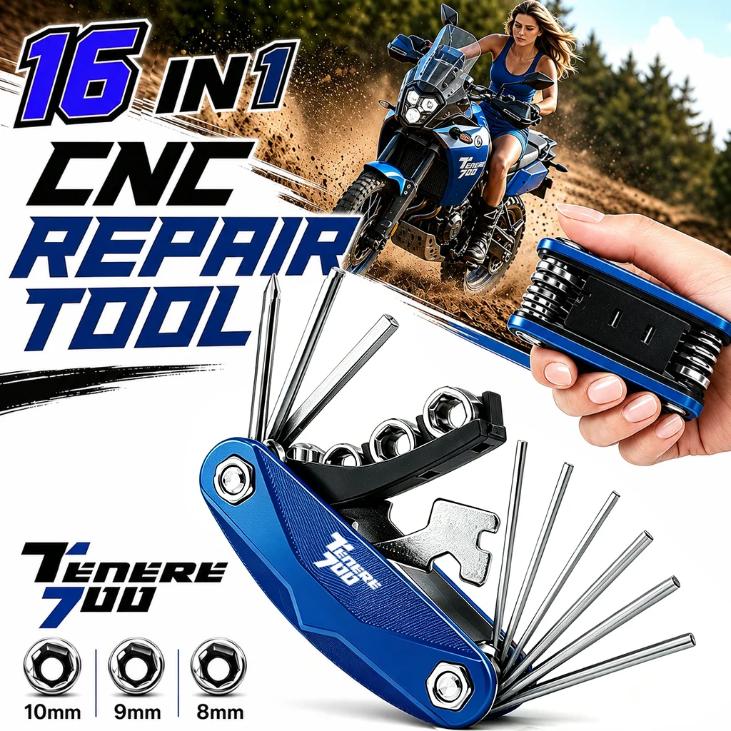 

For YAMAHA TENERE 700 Tenere700 XTZ 700 T700 2020 2021 Motorcycle Tool Repair Kit Multifunctional Screwdriver Wrench Hex Key