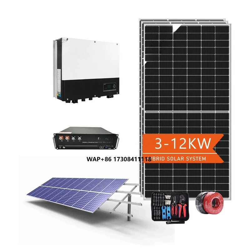 النظام الشمسي الكامل 10Kw 20Kw 25Kw الكل في واحد نظام الطاقة الشمسية المنزلي مع العاكس الهجين