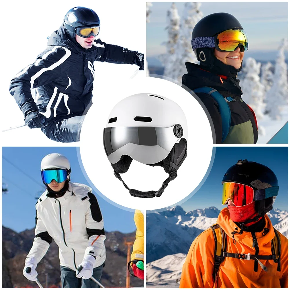 Winter Ski Helmet Snowboard Helmets with Goggles Skiing Helmet ABS Shell Protective EPS Foam Safety Helmet for Men Women Youth