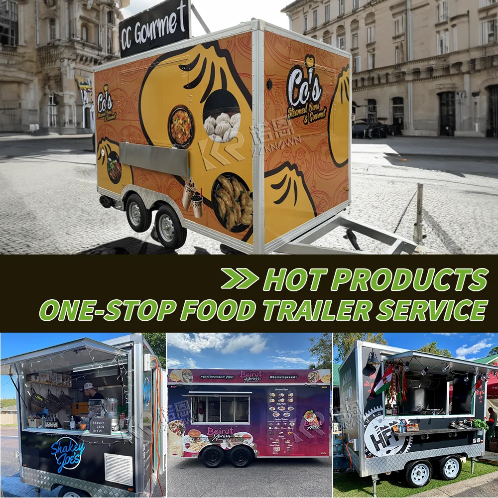 Trailer de comida pequeno popular, caminhão de comida de sorvete de 3 metros e 10 pés com equipamento de cozinha completo para venda