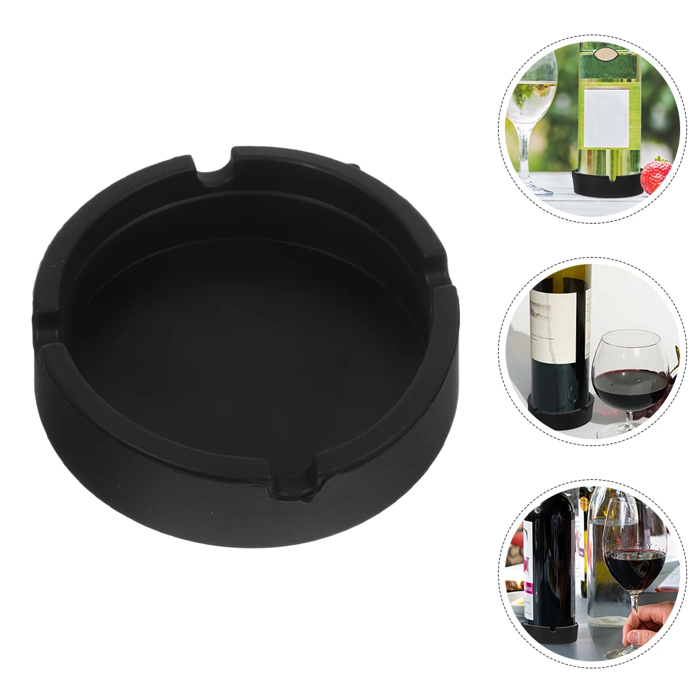 

2 Pcs Wine Bottle Holder Red Rack Desktop Insulated Coaster Silica Gel Storage Organizer Silicone
