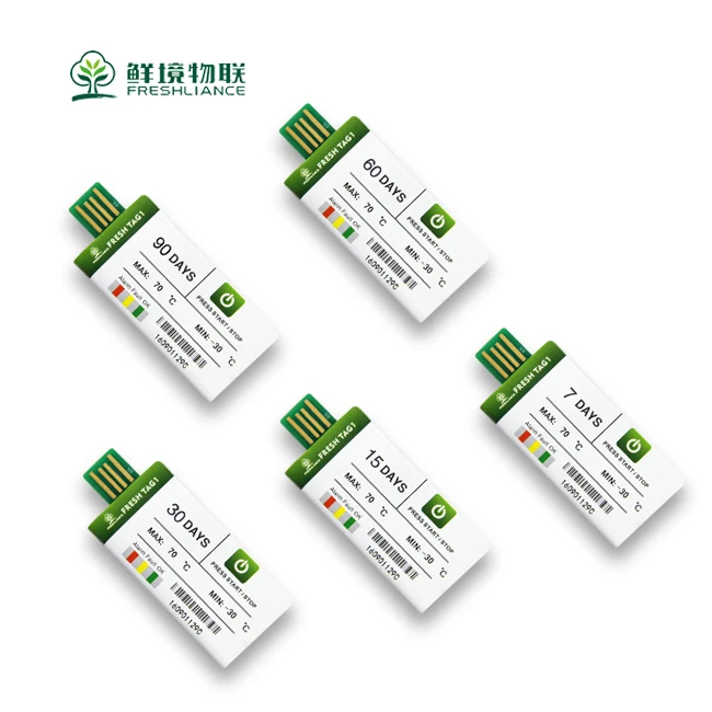 5 قطعة مسجلات درجة الحرارة للاستخدام الواحد الرقمية للشحن مسجل درجة الحرارة Pdf Transit Reefer مسجل البيانات