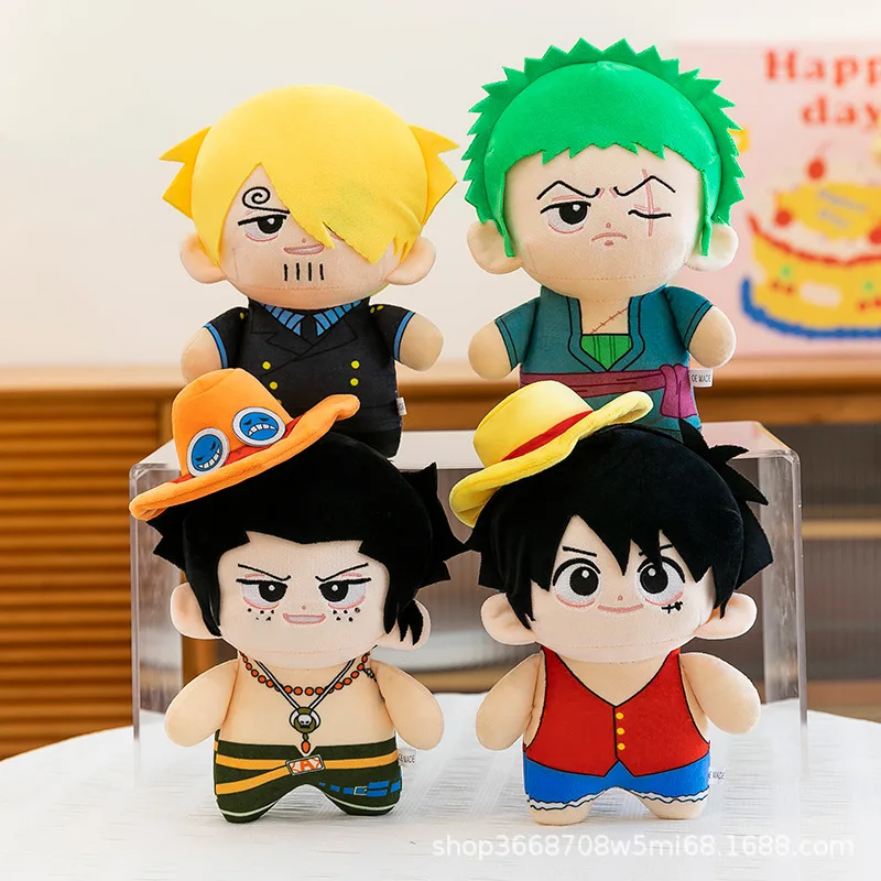 Juguetes de Peluche de Anime de 23 cm, Muñeco de Peluche Creativo de One Piece, Adorno de Escritorio, Regalo para Amigos