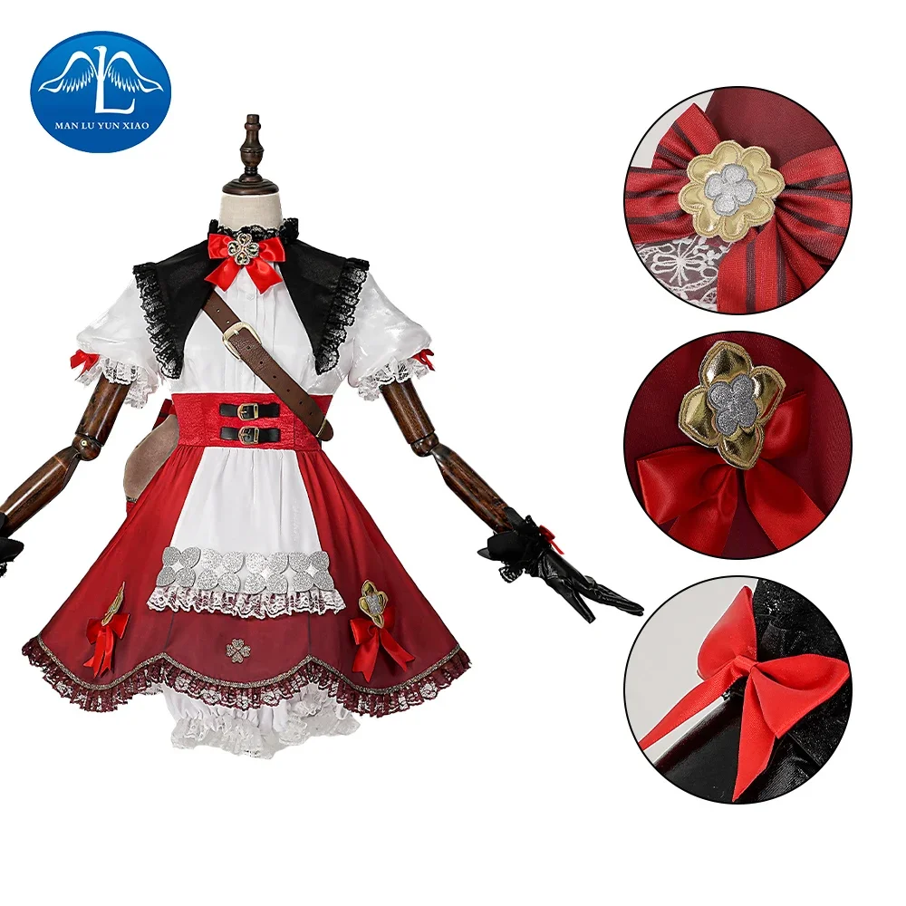 

Genshin Impact Klee New Skin Cosplay Custome Klee Red Dress Anime Game Cosplay Genshin Impact Kawaii Custome for Women