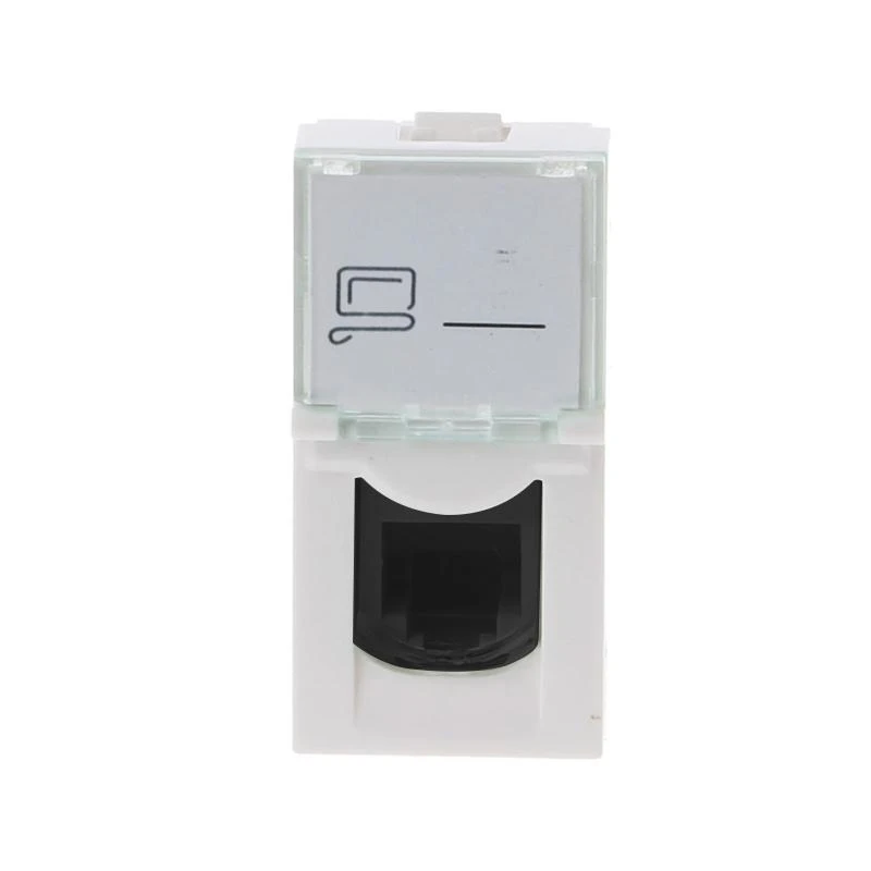 U55B Keystone Wall Plate with RJ45 Keystone Coupler insert Cat6 Module
