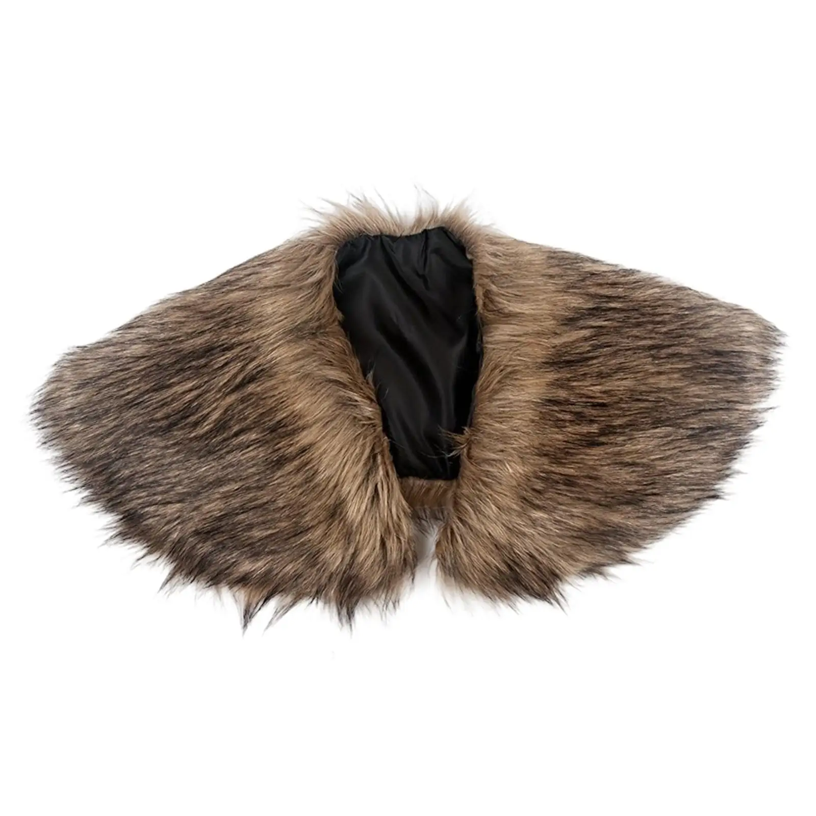 Medieval Faux Fur Collar Men Cape Winter Shawl Knight Shoulder Wrap Cosplay Costume Accessory for Renaissance Party Stage