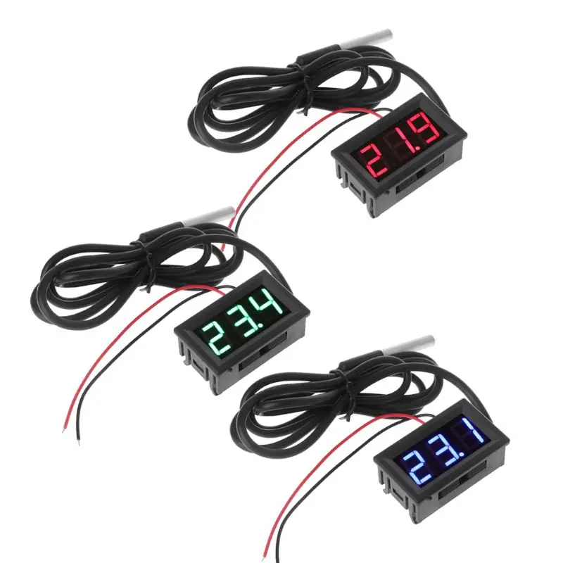 A2UD Waterproof Digital Thermometer -55℃ to 125℃ Temperature  Probe 12/24V