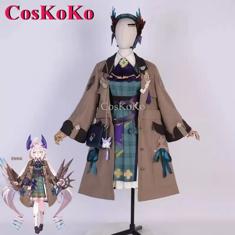 CosKoKo Enna Alouette Cosplay Anime VTuber NIJISANJI Costume Fashion Winter Coat New Outfit Halloween Party Role Play Clothing