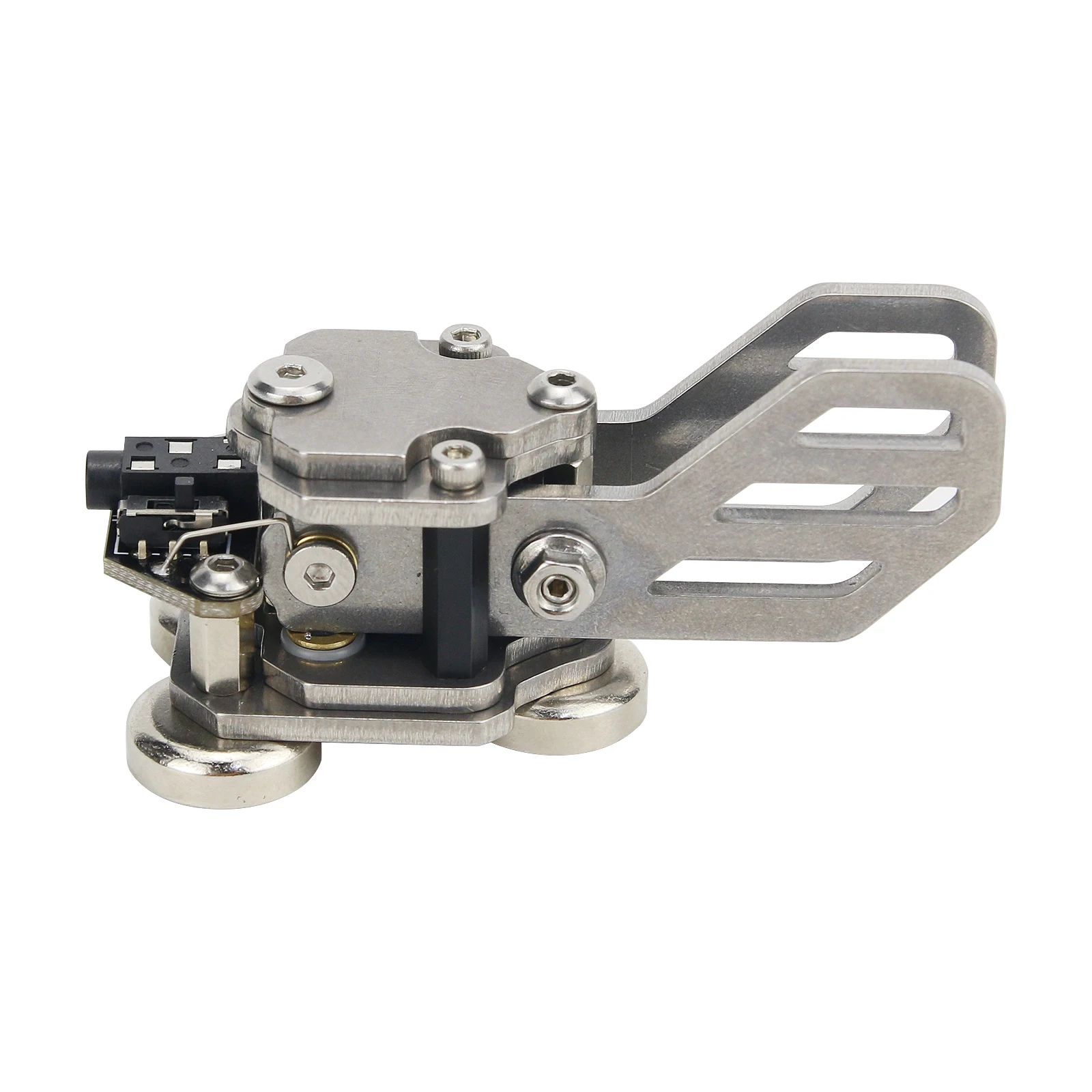 Stainless Steel Continuous Morse Key Portable Telegraph Key Paddle Key With Magnetic Base (Trade Edition)