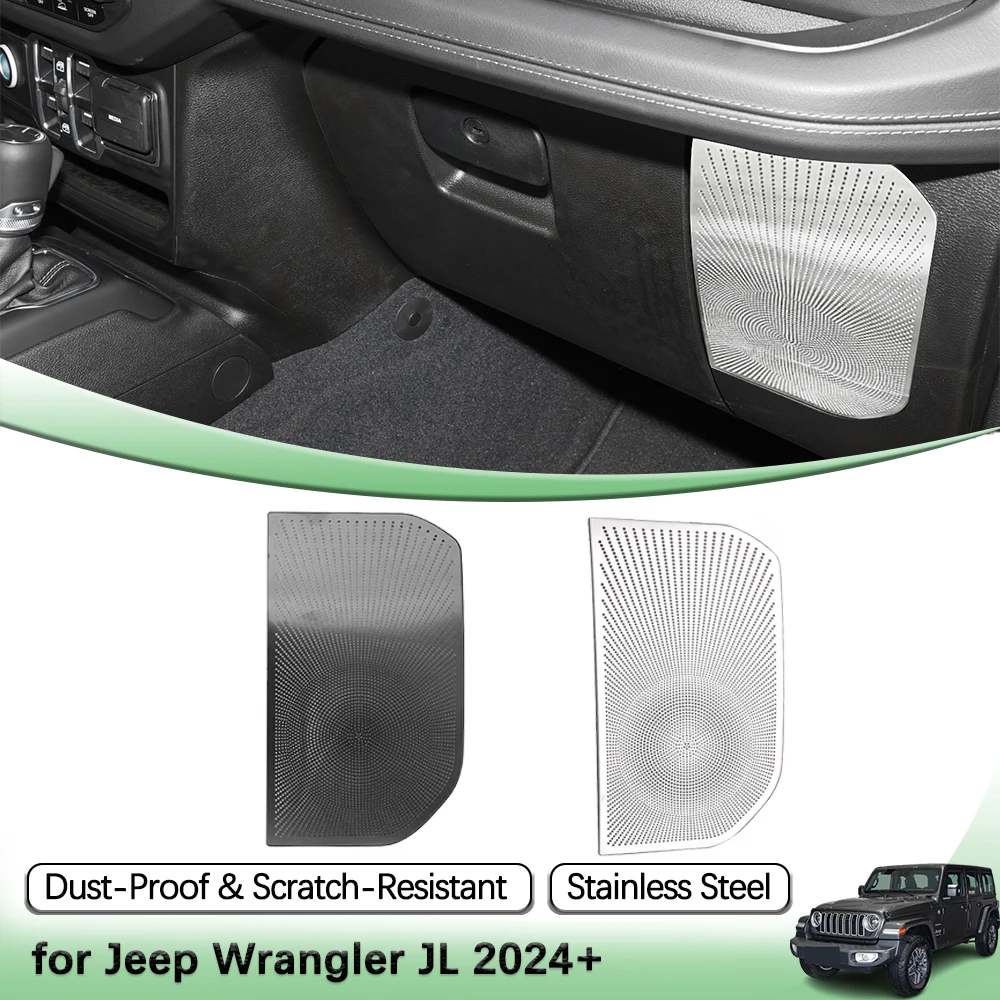 Center Control Speaker Cover for Jeep Wrangler JL 4xe Rubicon 2024 2025 2026 Audio Subwoofer Grille Trim Interior Accessories