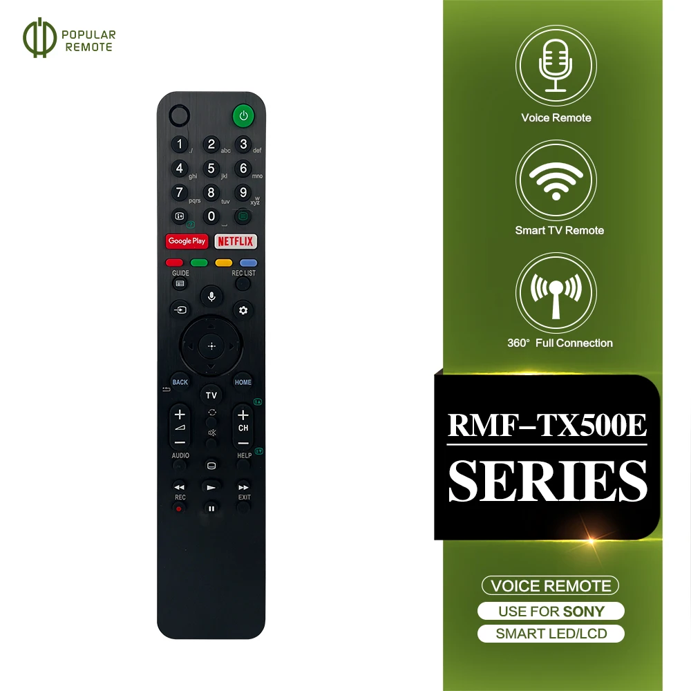 RMF-TX500E Voice Remote Control Replacement Applicable for Sony TV KD-75X75CH XBR-55A8H XBR-55X950G XBR-65A8H For Euro-market