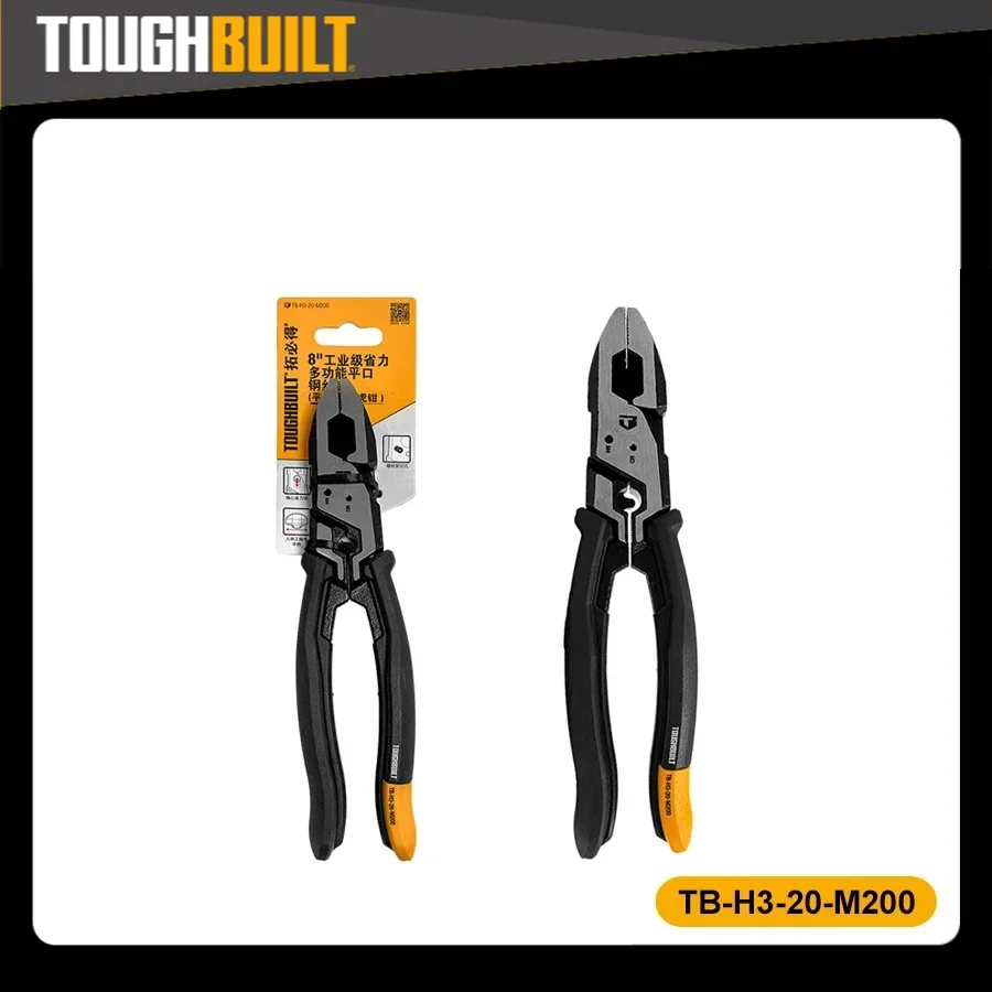 TOUGHBUILT TB-H3-20-M200 8 "grau industrial economia de trabalho multifuncional alicate de fio de corte plano ferramentas manuais