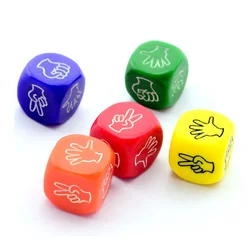 5 PCS Mora Dice Creative Design 2*2 cm Finger-guessing Game  KTV Bar Game Green Resin Material