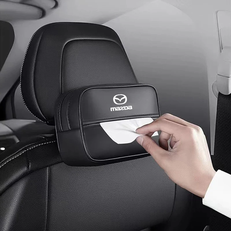

Car Logo Tissue Box Seat Hanging Paper Towel Storage Bag For Mazda 3 CX5 CX30 MX5 CX3 CX9 CX7 MX3 MX6 CX50 CX60 CX70 CX80 RX7 MS