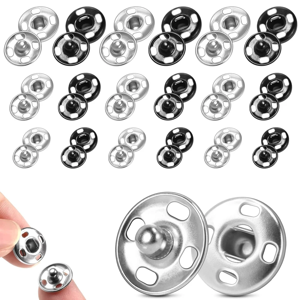 

20 комплектов пришитых застежек для одежды, металлические застежки, застежки-шпильки, пуговицы для одежды, тканевая сумка, нагрудник, свитер, кардиган