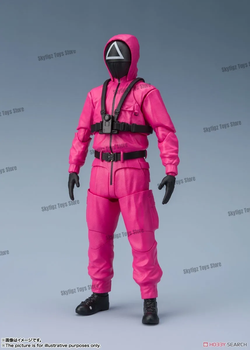 متوفر في المخزون بانداي SHF S.H.Figuarts عامل مقنع/مدير ألعاب مقنع أسود مثلث وجه مربع وجه مربع عمل الشكل #2