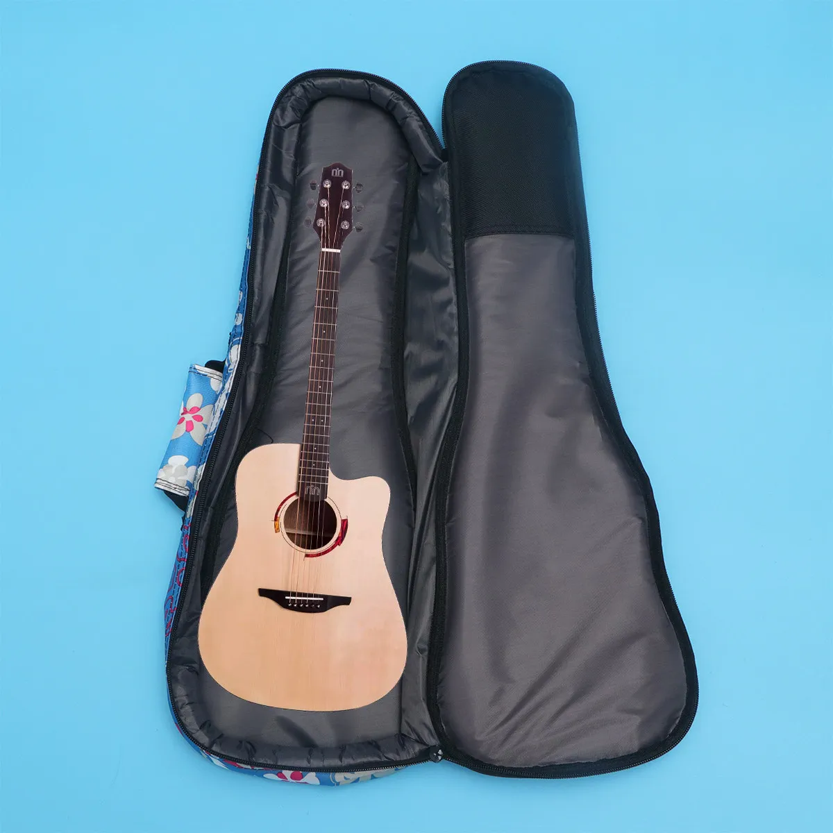 

Cotton Padded Ukulele Carry Bag 21 Inch for Men Women Floral Plaid Double Shoulder Backpack Musical Instrument Bag (Sky-blue)