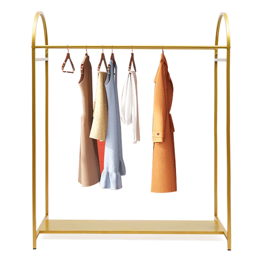 Imagem -03 - Gold Metal Clothing Rack com Prateleiras Suporte Nupcial do Vestuário Cremalheira do Vestido do Casamento