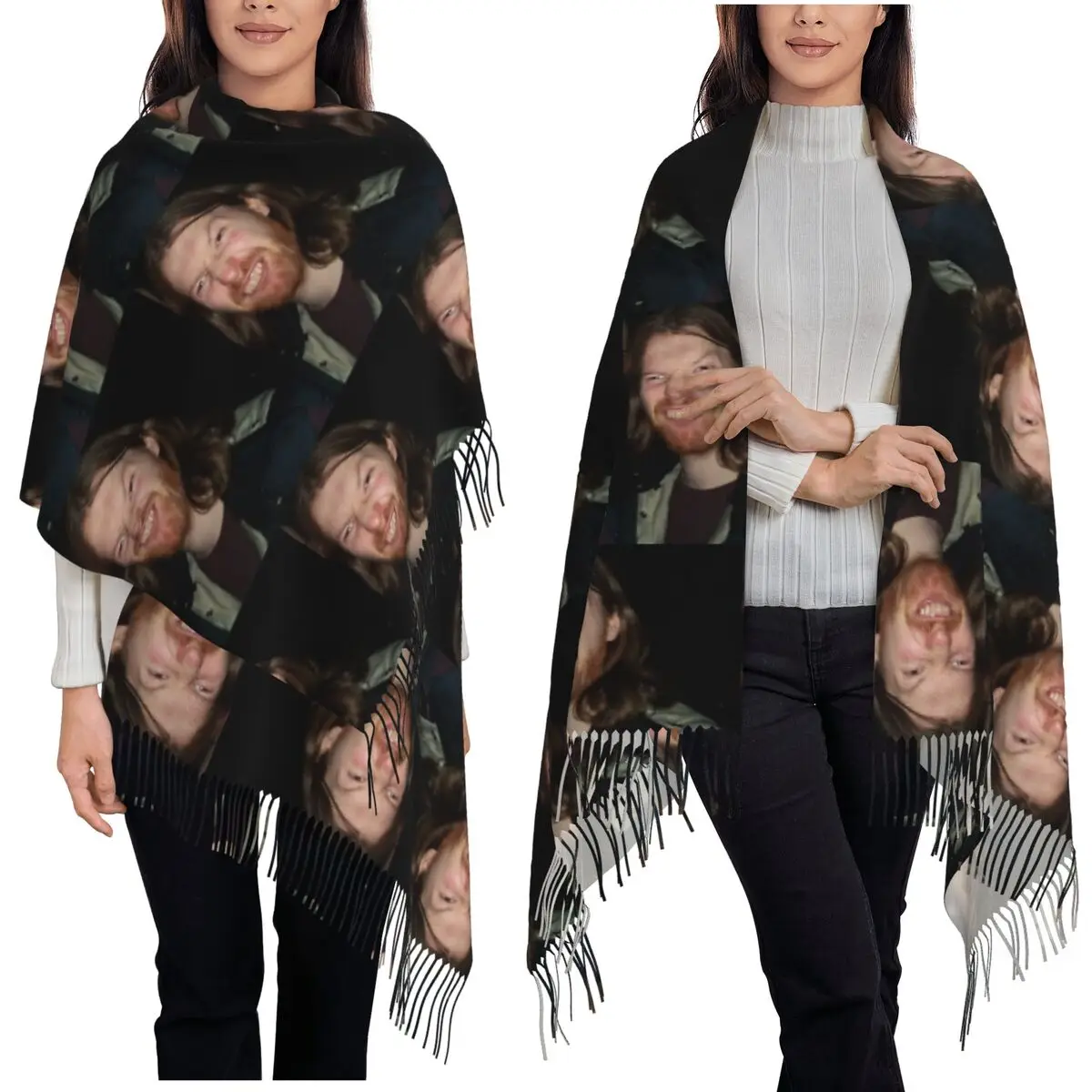 

Aphex Twin Scarf Tassel Scarves Women Soft Warm Shawls and Wraps Long Fall Winter Shawl Wrap