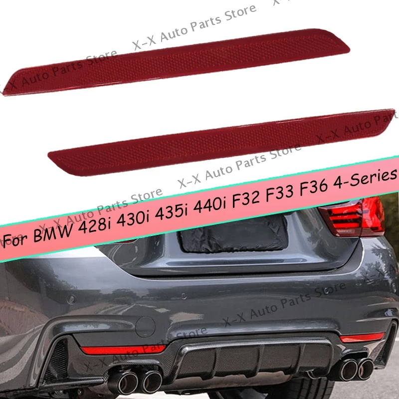 63147847234 63147847233 Car Rear Left+Right Bumper Reflector Rear Warning Strip For BMW 428i 430i 435i 440i F32 F33 F36 4-Series