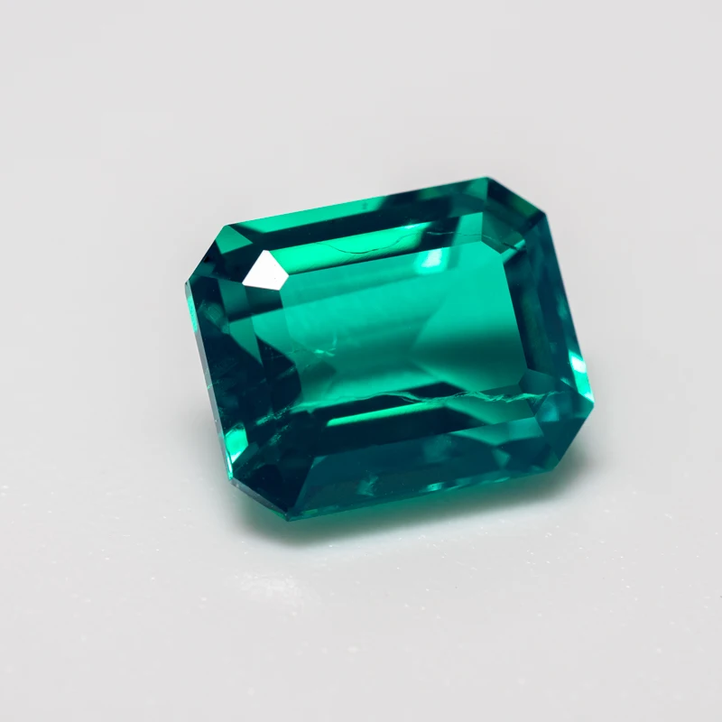 Cuentas de piedras preciosas de esmeralda de Columbia, abalorios de laboratorio cultivados en Color verde, fabricación de joyas Diy, certificado AGL seleccionable