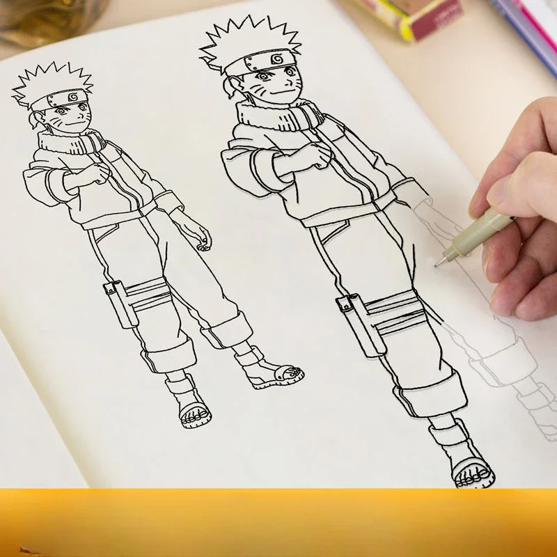 Naruto Dragon Ball Sketch Animation Character Creative Personality Children's Handmade Line Drawing Drawing Exercise Book Gift