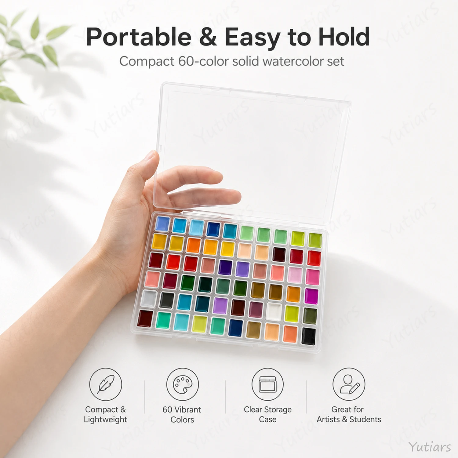 60 Color Solid Watercolor Pain - Art Craft Journals review and price