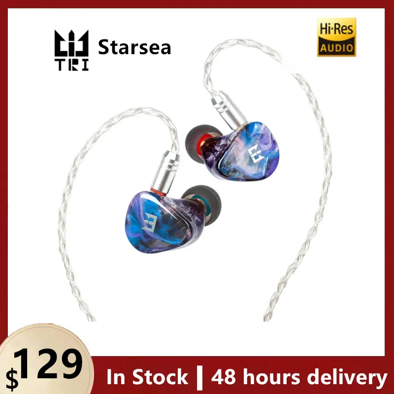 TRI Starsea 2BA+1DD Driver Unit HiFi In Ear Monitor Earphone Sports Music Headset 0.78mm2Pin Headphone Earbuds TRI I3 Starshine