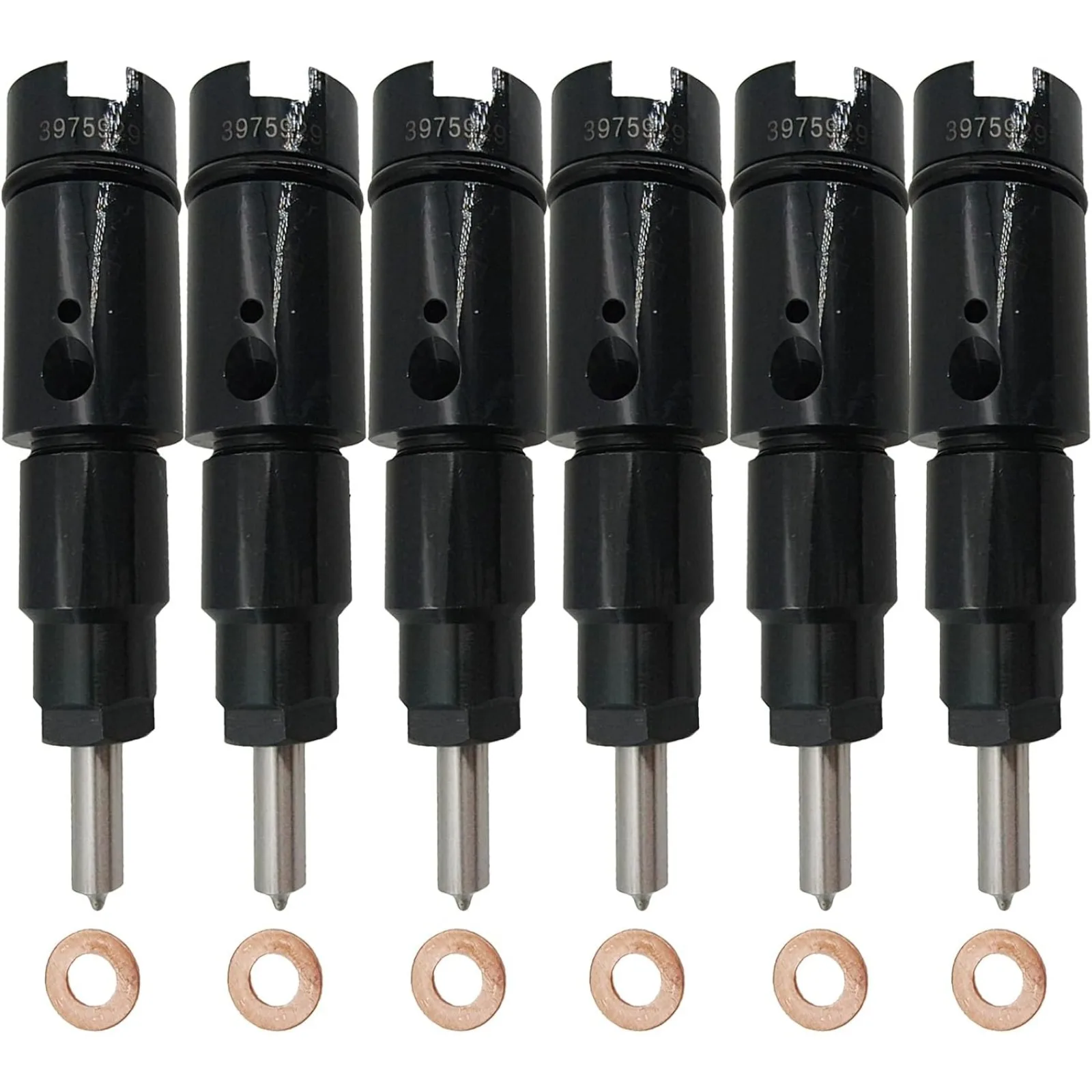 6PCS 3975929 Fuel Injector For Cummins 6CT 6LT ISC L375 6L 8.9 Engine