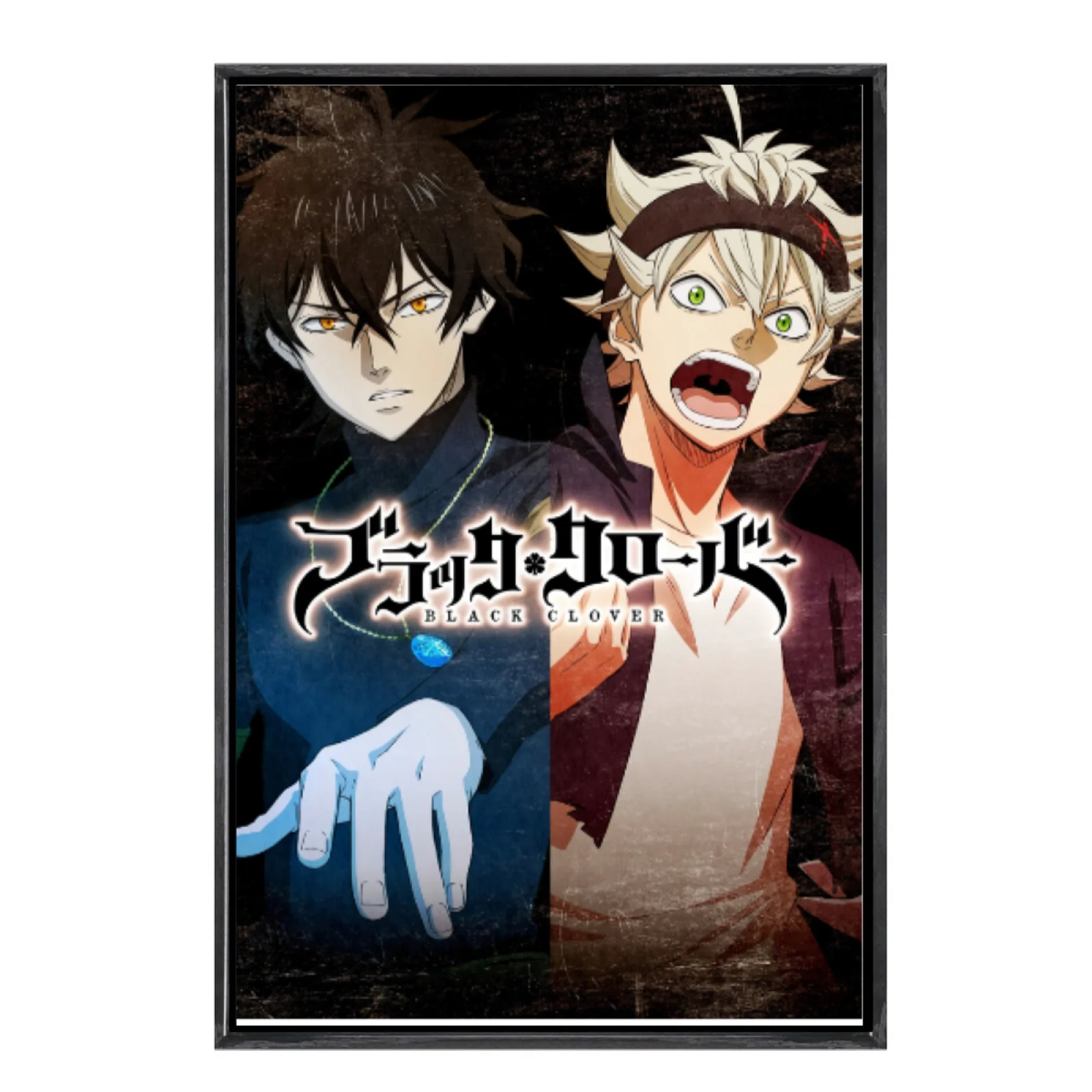 

Japanese Manga Multi-Size Canvas Poster Double Framed Wall Art,Black Clover Home Decor for Living Room Bedroom