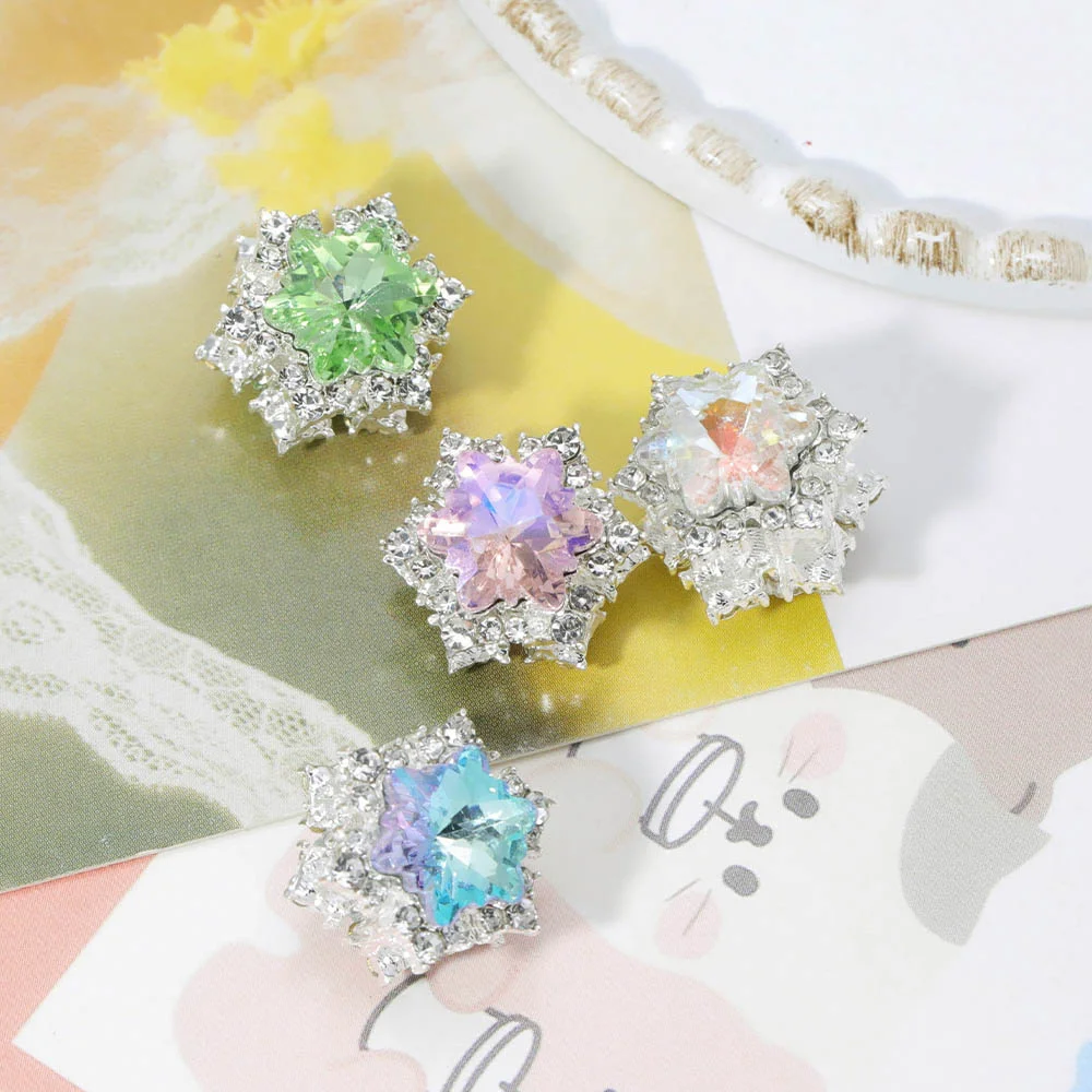 

Cordial Design 40Pcs 15*17MM Alloy/Hand Made/Jewelry Findings & Components/Rhinestone Effect/Snowflake Shape/DIY Beads #18649