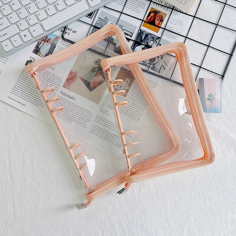 A5 A6 Zipper Binder Photo Card Collection Book Postcard Organizer Diary Notebook School Stationery