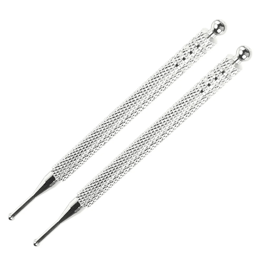 

2 Pcs Probe Auricular Acupuncture Facial Massager Tool Face 1000X060X060CM Stainless Steel Needle