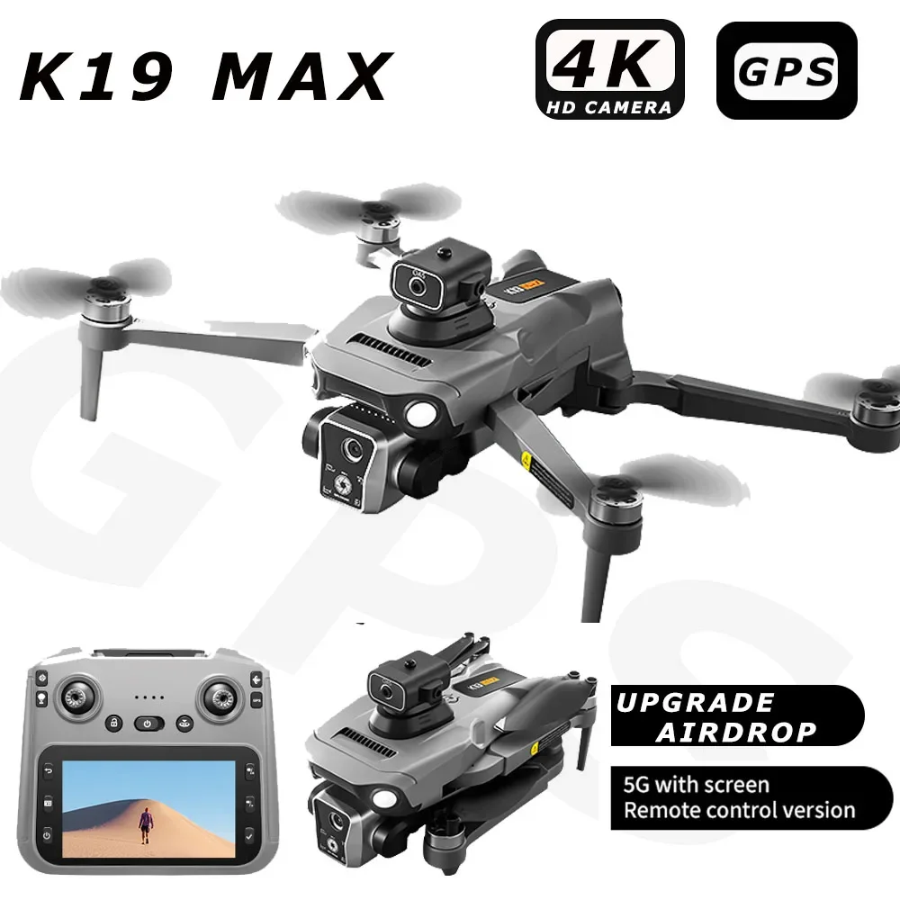 

K19 Max 360°Laser Obstacle Avoidance Panoramic Shooting 5G GPS RC Airdrop Device Drone Positioning Optical Flow Positioning Gift