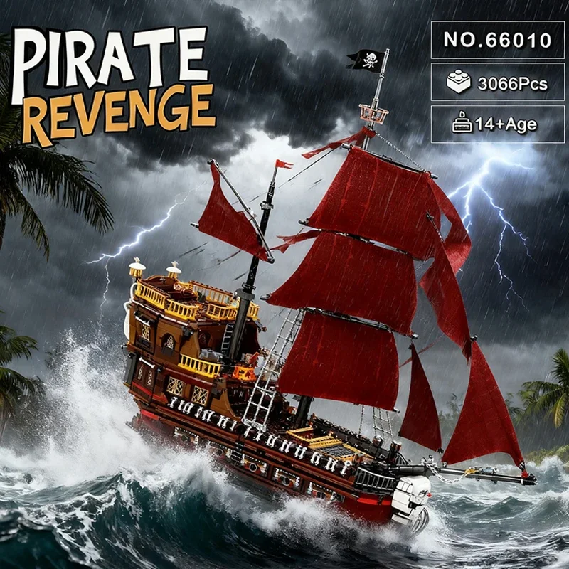 

Pirate Ship Revenge Sailing Ship Warship Model Building Blocks 5666PCS,Ship Cruisers Building Blocks Set Puzzle Gift for Adult