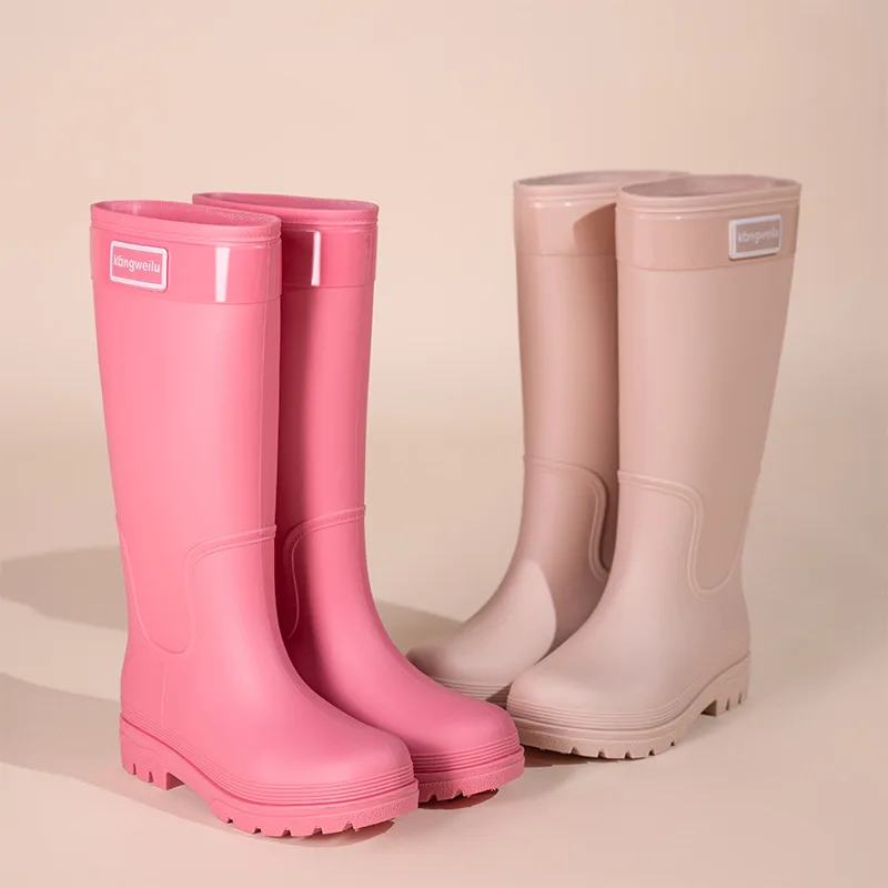 

Women's Fashionable Rain Boots 36CM Extra High Tube Rain Boots Women's Water Boots Outdoor Long Tube Anti-slip Rubber Shoes New