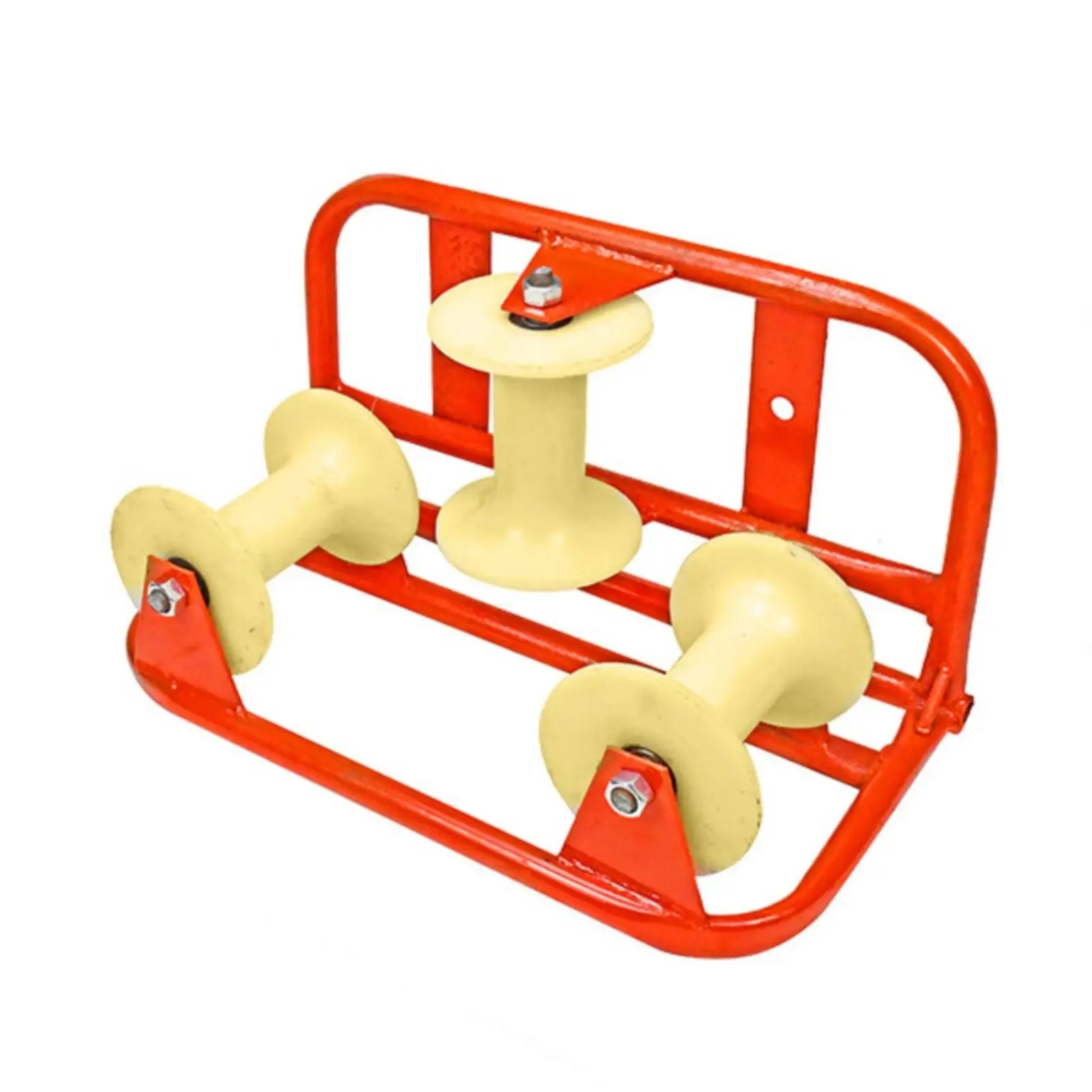 Heavy Duty Corner Cable Guide Pulley with Three Rollers for Smooth Wire Routing Steel Nylon