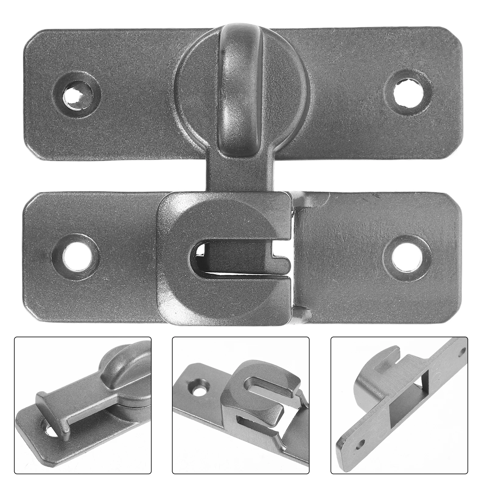 

1 Set Flip Heavy Duty Door Lock For Barn Wood Fence 90 Degree Sliding Garage Hardware Durable Aluminum Security Latch For Window