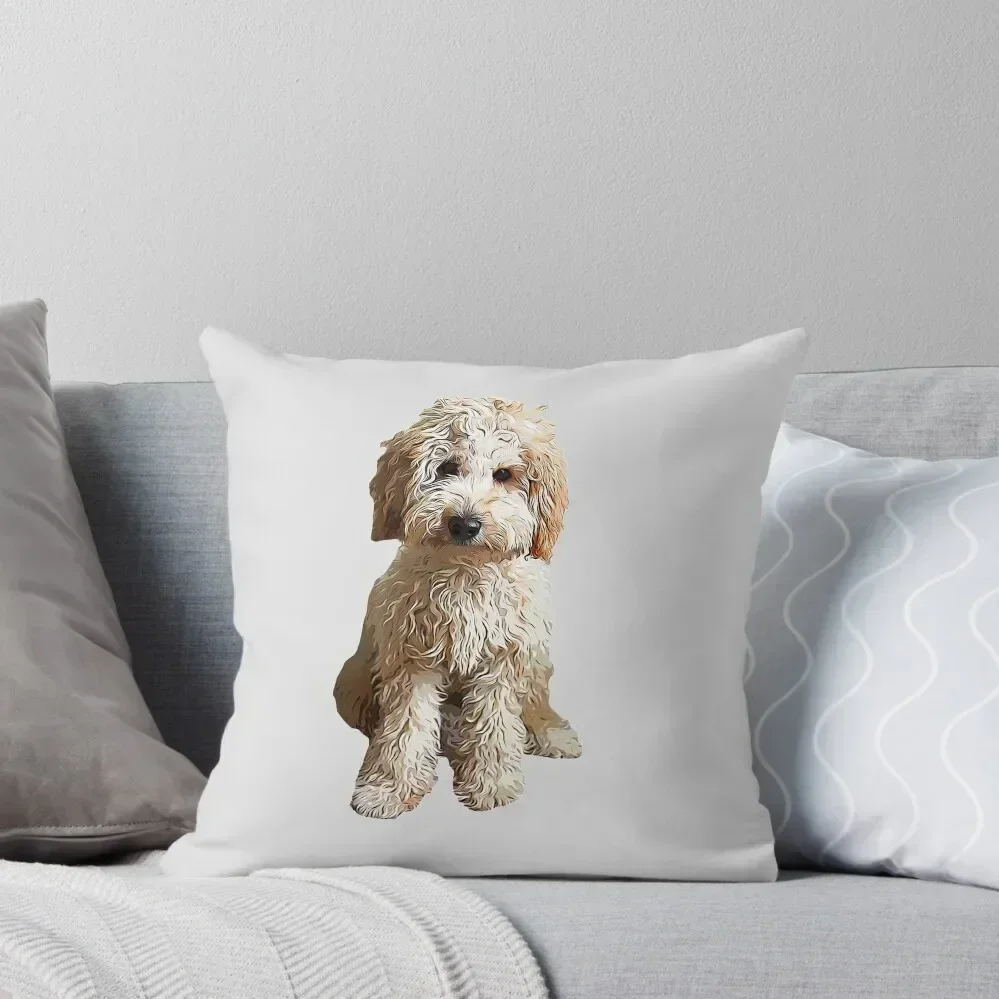 

Labradoodle Cute Puppy Dog Throw Pillow Custom Cushion Cushions For Sofa Sofas Covers Pillowcase Cushion pillow