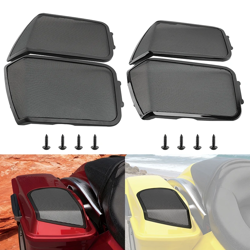 

Motorcycle Saddlebag Lid Speaker Grill Cover Lower Vented Fairing Parts Fit For Touring Road King Electra Street Glide 1994-2013