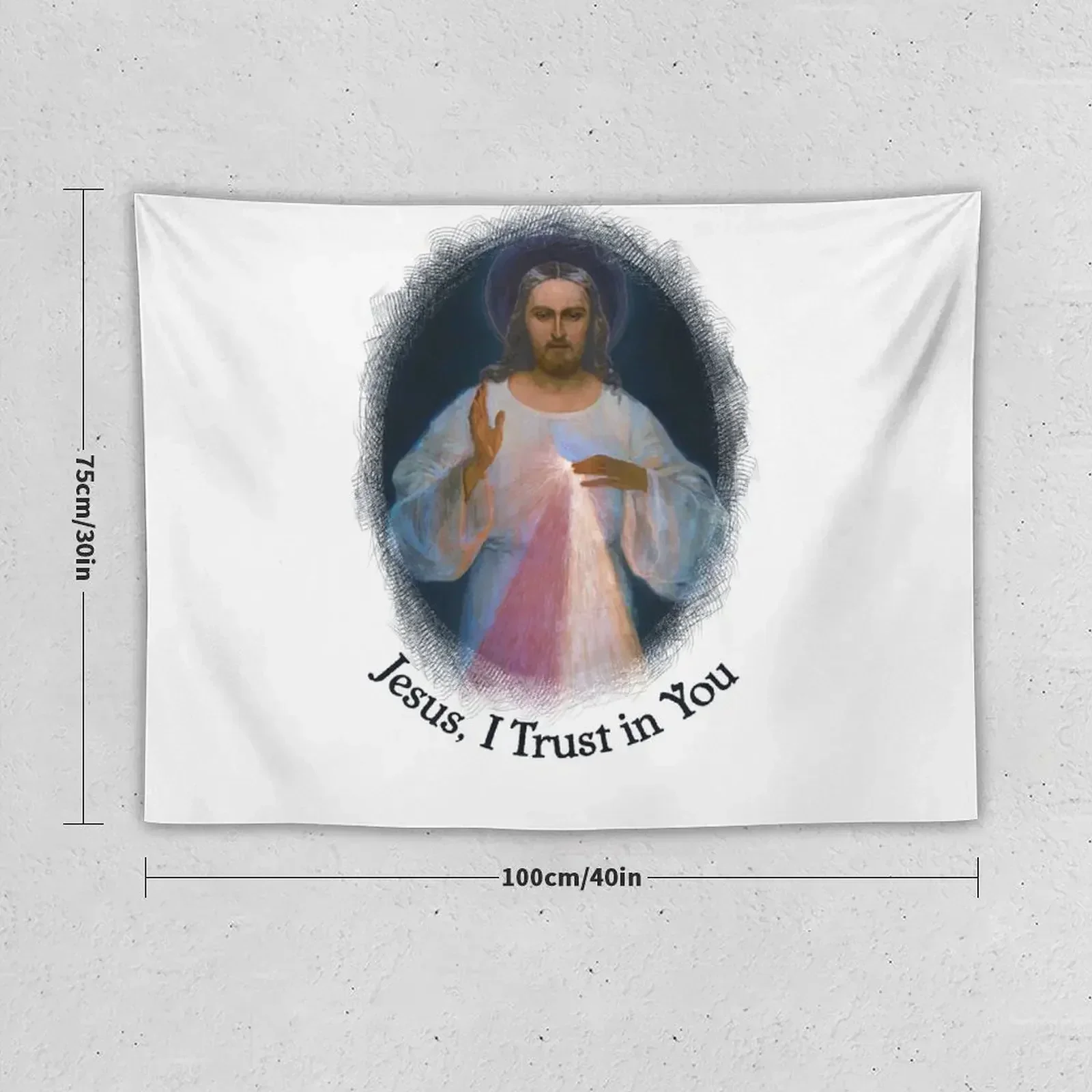 Jesus Divine Mercy Catholic St Margaret Mary Alacoque & Saint Faustina 200b Tapestry Aesthetic Room Decoration Tapestry