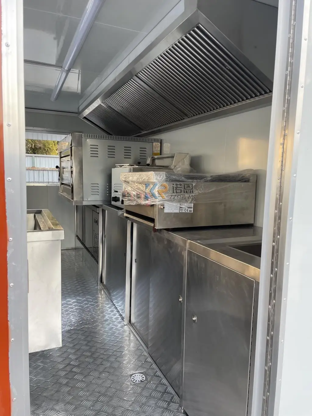 CE Doppio servizio Pizza Caffè Vendita Rimorchio alimentare Caffè di strada Camion fast food Mobile Gelato Distributore automatico Chiosco Carrello per alimenti