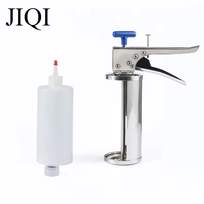 Pistola para salsa de hamburguesa de acero inoxidable, dispensador de aderezo para ensalada, 10g, 20g, exprimidor de botellas de relleno de mermelada de hamburguesas, equipo de tienda de hamburguesas