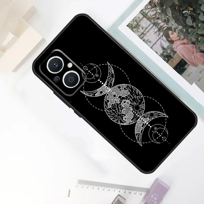 Occult Witchcraft Moon Gothic Witch Case For OPPO Reno 11F 10 Pro 4 5 6 7 8 Lite 4Z 5Z 8T OPPO Find X5 X6 Pro X2 X3 Neo Cover