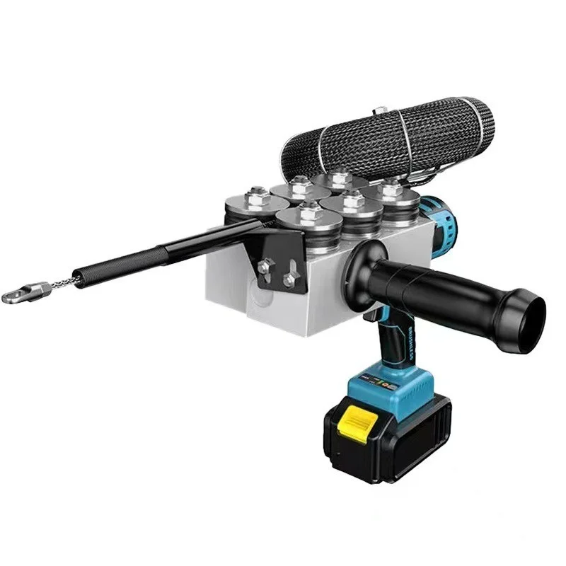 Fully Automatic Electrician Threading Machine Lithium Battery Threading And Wire Feeding Tool Electrician Wiring Machine